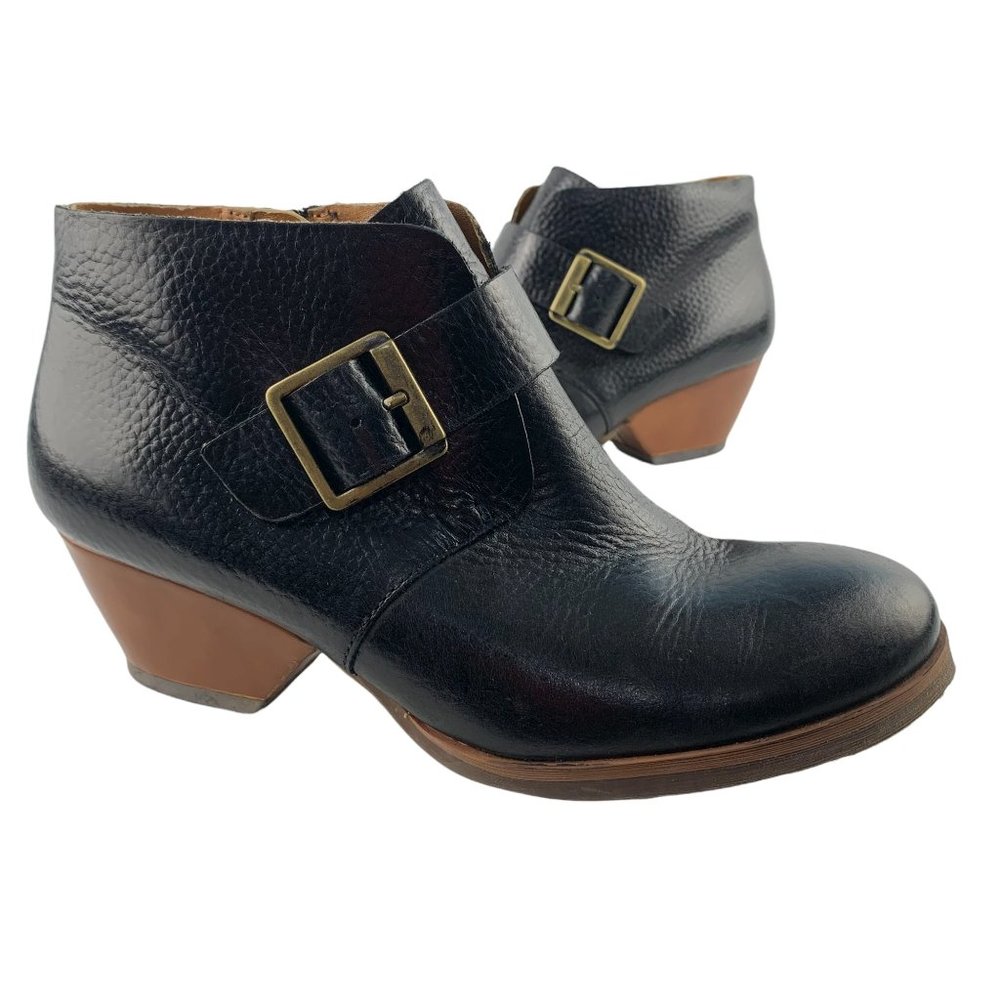 KORKS by Kork Ease‎ Little Monkstrap Pebbled Leather Booties